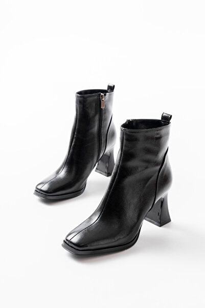 wolfcity Siyah Yanki Bot Yeni Küt Burun Kadın Aykkabı 8-0-2