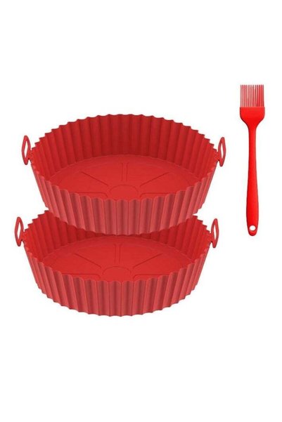 Generic A set of 3pcs ,2 Air Fryer Silicone Liner and Silicon oil brush, Food...