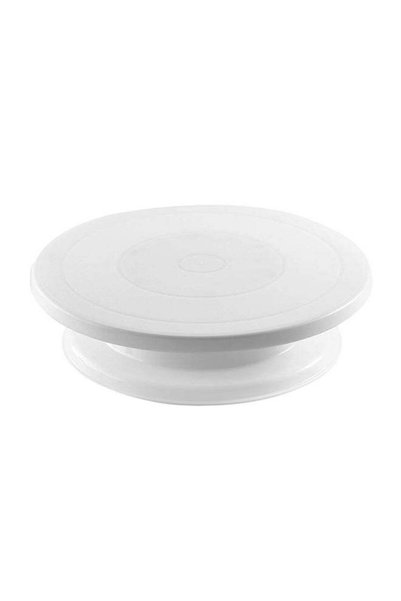 Generic Cake Making Turntable Rotating Decorating Platform Stand White 28x28x4cm