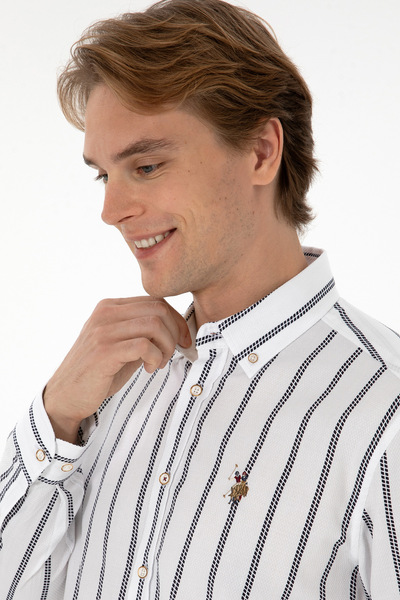 U.S. Polo Assn. Men's Navy Blue Long Sleeve Shirt 50308318-Vr033