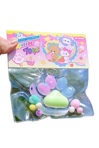 LEIBOO Squishy Slow-Rebound Cat Paw Stress Toy, Soft Squeeze Toy, Transparent...