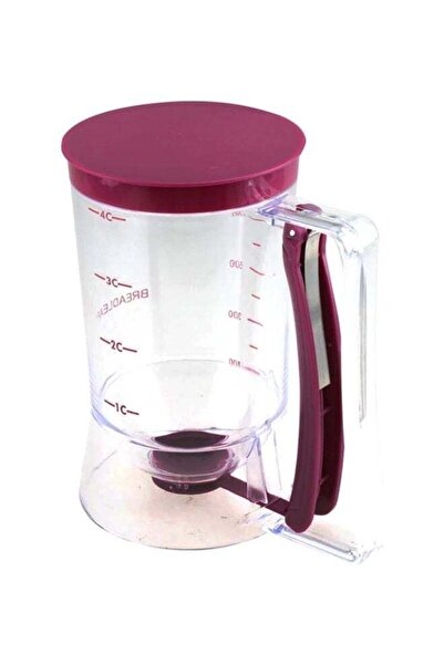 Generic أداة توزيع العجين البلاستيكية من Beauenty مع ملصق قياس - وردي/شفاف