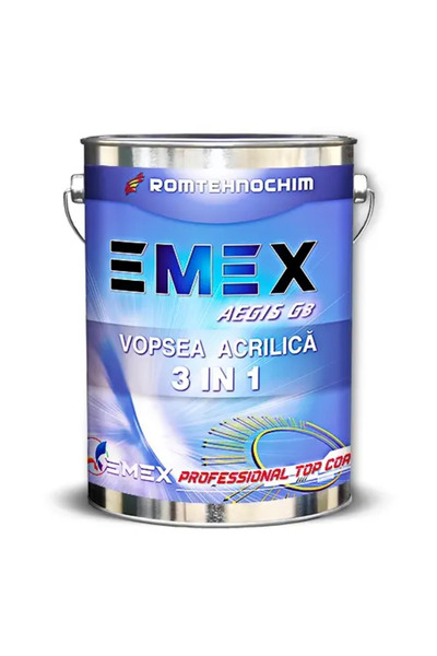 Emex 3 in 1 Anticorrosive Acrylic Paint “Emex Aegis G3” - White - 23 Kg Can