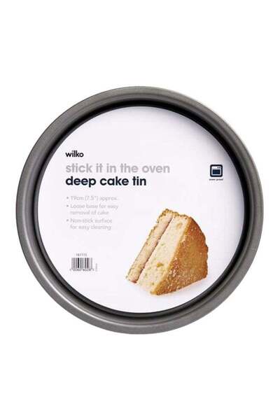 Generic Carbon Steel Deep Cake Pan Grey 19cm