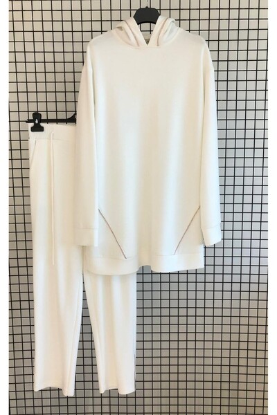Armine Autumn Winter-Hooded Tunic Suit with Pants