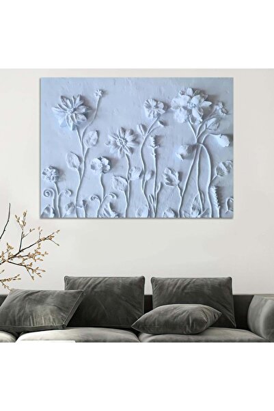 SND لوحة جدارية قماشية كانفس جبس بإطار أسود، 120×80 سم