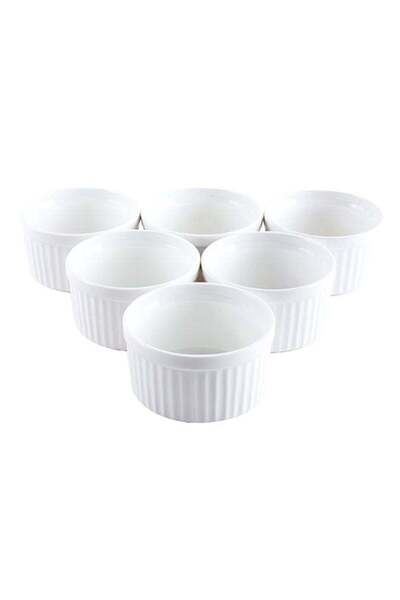 Generic 6-Piece Ramekin White 10.1x10.1x5.5cm