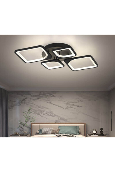 edc Brown LED Chandelier with 2.4G wifi Remote Control light/cold/warm/neutral adjustable intensity