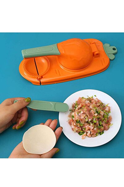 Generic جهاز صنع الزلابية 2 في 1 من بينج - جهاز محمول لتغليف الزلابية وآلة ضغط لتغليف الزلابية