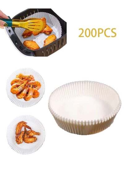 Generic Air Fryer Disposable Paper Liner, 200 PCS Non-stick Disposable Air Fr...