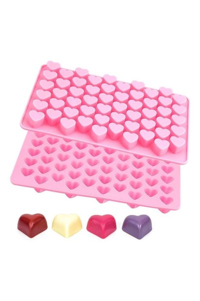 Generic Heart Shape Silicone Baking Chocolate Cookie Molds multicolour