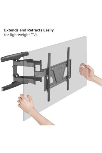 HAMOOD TV SA Hamood Ultra Slim Full Motion Wall Mount TV Stand for TVs from 37-80 Inches