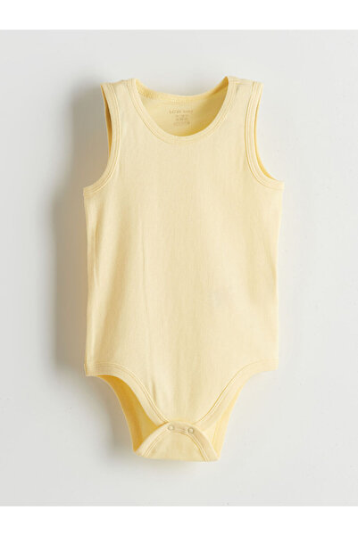 LC Waikiki Yellow bicycle collar baby boy snap-on bodysuit