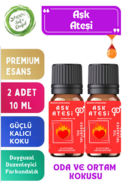 LeafFlora AromaHome Aşk Ateşi - Esansiyel Uçucu Yağ - Aromatik Oda ve Ortam K...