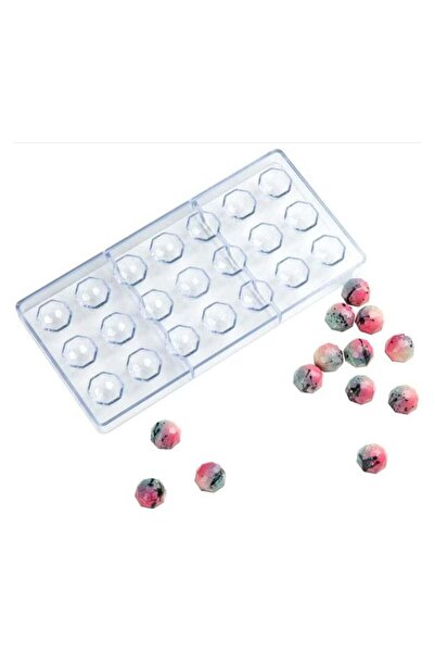 Generic 21-Cavity Diamond Chocolate Mold, Clear Polycarbonate Mold for Mousse...