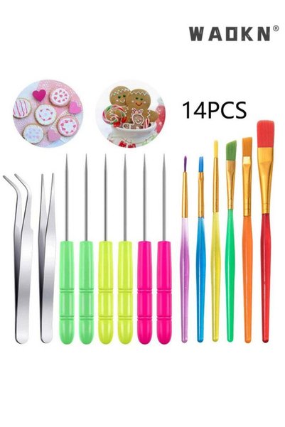 Generic 14 Pieces Cookie Tools Decorating Kit Cake Decoration Biscuit Brush G...
