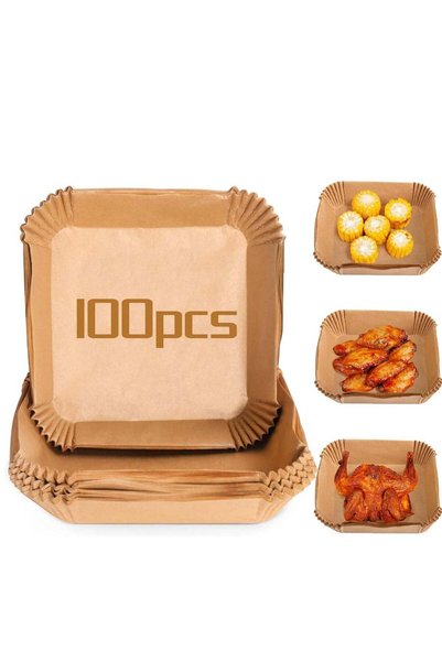 Generic 100 Pc Air Fryer Square Paper Liners - Air Fryer Paper 20 Cm | Non St...