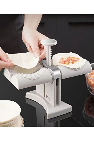 Generic قوالب صانعة جلود الزلابية، صانعة زلابية منزلية أوتوماتيكية برأسين لصنع قوالب رافيولي بالضغط