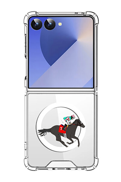 Theodor غلاف لهاتف Samsung Galaxy Z Flip 7 متوافق مع MagSafe، غطاء هاتف مقاوم...