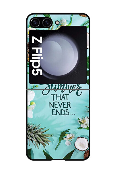 Theodor غطاء حماية مضاد للخدش والصدمات لهاتف سامسونج جالاكسي زد فليب 5 - صيف لا ينتهي أبدًا