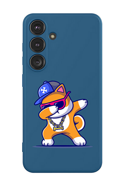 Theodor غطاء حماية سائل من السيليكون المقاوم للصدمات لهاتف سامسونج جالاكسي S25 بلس (أزرق) - دوج داب