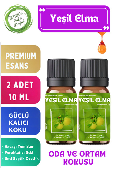 Genel Markalar Yeşil Elma - Esansiyel Uçucu Yağ - Aromatik Oda ve Ortam Kokus...
