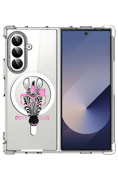 Theodor غلاف لهاتف Samsung Galaxy Z Fold 7 متوافق مع MagSafe، غطاء هاتف مقاوم...