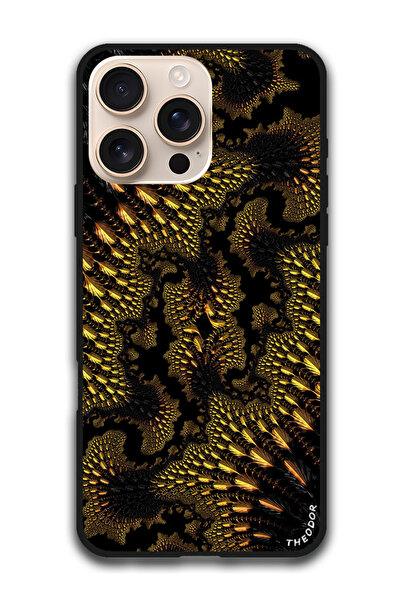 Theodor جراب حماية لهاتف i16 Pro (6.3) بوصة fractal_abstraction_sinuous