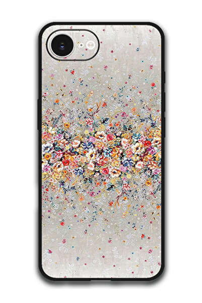 Theodor جراب متوافق مع جهاز Apple i16e مقاس 6.1 بوصة - فن تجريدي لزهور صغيرة