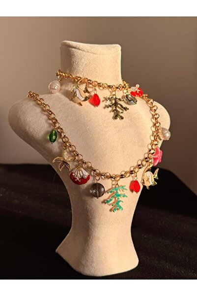 SHELA ZR Model CHARMLI DENİZ YILDIZI BALIK DETAYLI KOLYE BİLEKLİK SETİ 781