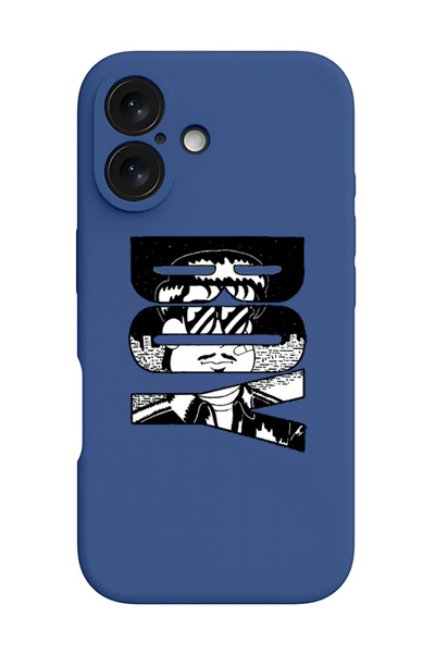 Theodor غطاء حماية سيليكون سائل مقاوم للصدمات لهاتف iPhone 16 أزرق - للأولاد