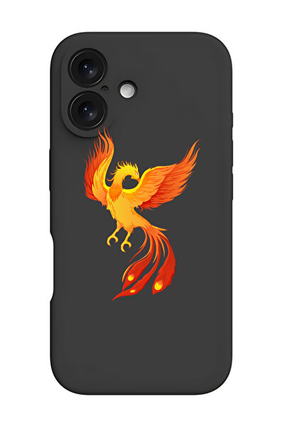 Theodor غطاء حماية أسود من السيليكون السائل المقاوم للصدمات لهاتف iPhone 16 -...