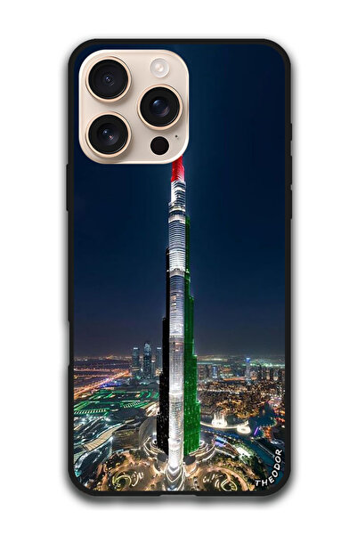 Theodor جراب حماية لهاتف i16 Pro Max (6.9) بوصة برج خليفة علم الإمارات العربي...