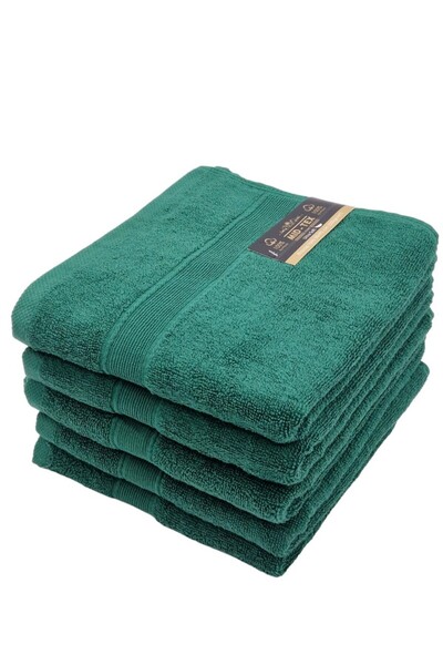 rotop Set 5 bucati Face Towels , Greek Model, 50 x 90 cm, 100% Cotton Pakistan, White