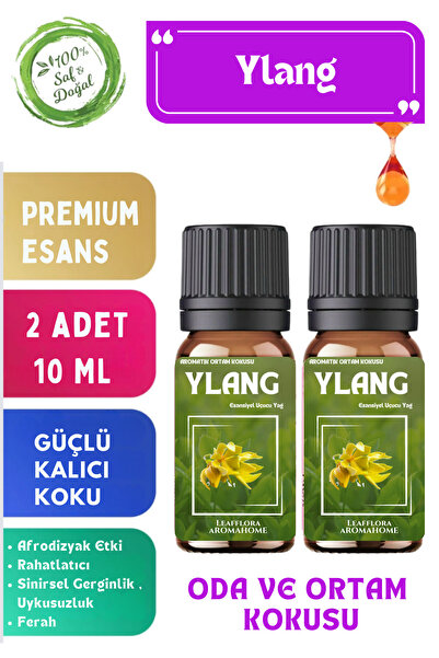 LeafFlora AromaHome Ylang Ylang - Esansiyel Uçucu Yağ - Aromatik Oda ve Ortam...