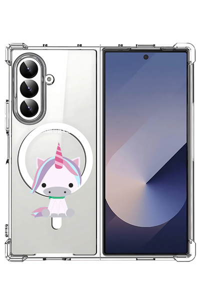 Theodor غلاف لهاتف Samsung Galaxy Z Fold 7 متوافق مع MagSafe، غطاء هاتف مقاوم...