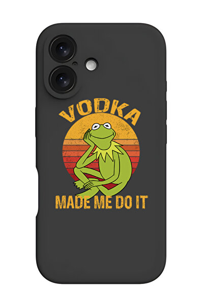 Theodor جراب حماية أسود من السيليكون السائل المقاوم للصدمات لهاتف iPhone 16 -...