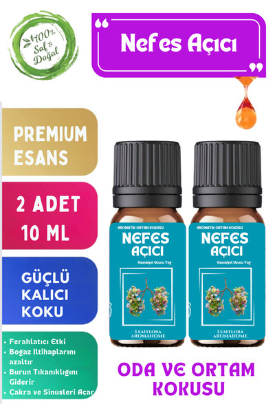 LeafFlora AromaHome Nefes - Esansiyel Uçucu Yağ - Aromatik Oda ve Ortam Kokus...