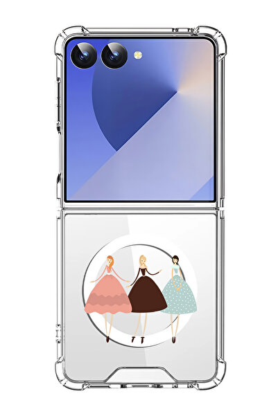 Theodor غلاف لهاتف Samsung Galaxy Z Flip 7 متوافق مع MagSafe، غطاء مقاوم للصد...