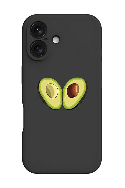 Theodor غطاء حماية أسود من السيليكون السائل المقاوم للصدمات لهاتف iPhone 16 P...