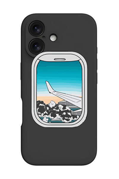 Theodor غطاء حماية مقاوم للصدمات من السيليكون السائل لهاتف iPhone 16 أسود - ن...