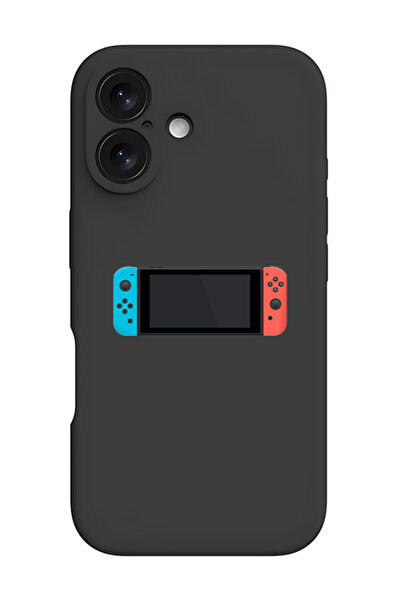 Theodor غطاء حماية أسود من السيليكون السائل المقاوم للصدمات لجهاز iPhone 16 -...