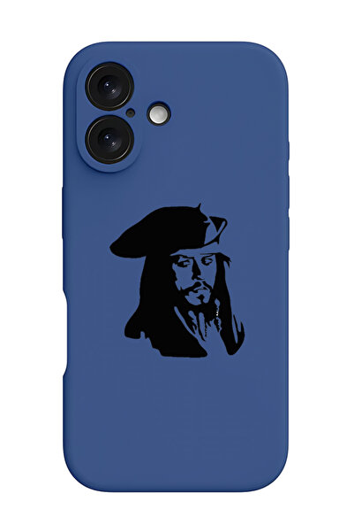 Theodor غطاء حماية سيليكون سائل مقاوم للصدمات لجهاز iPhone 16 أزرق - جاك بايرت