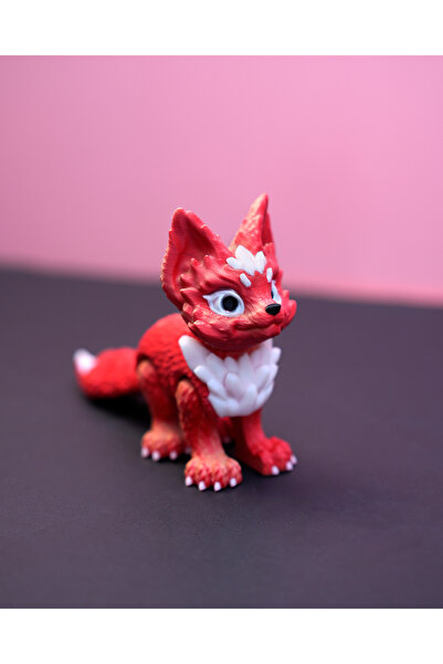 3D Kolaj Flexi Tilki Oyuncak Figürü – Eklemli 3D Baskı Koleksiyonluk Dekorati...