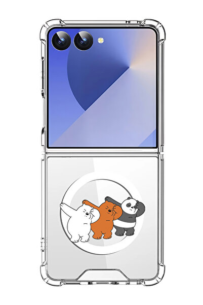 Theodor غلاف لهاتف Samsung Galaxy Z Flip 7 متوافق مع MagSafe، غطاء هاتف مقاوم...