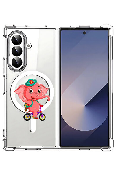 Theodor غلاف لهاتف Samsung Galaxy Z Fold 7 متوافق مع MagSafe، غطاء هاتف مقاوم...