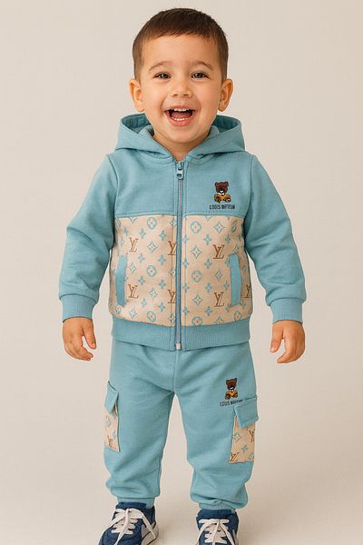 SULİFESTORE Digital Printed Hoodie Tracksuit Set