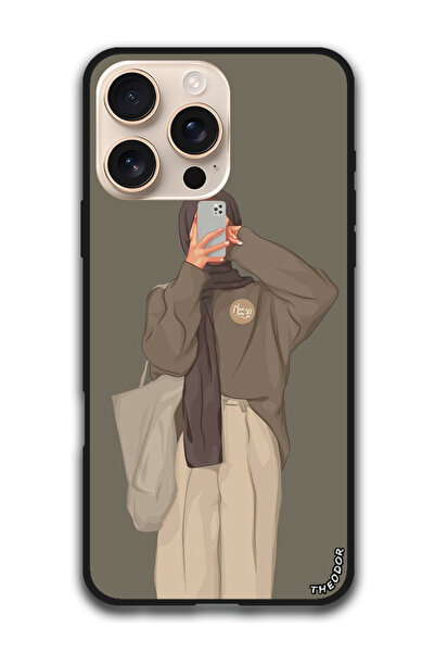 Theodor جراب واقٍ مضاد للخدش والصدمات لهاتف iPhone 16 Pro (6.3) بوصة فتاة تلت...