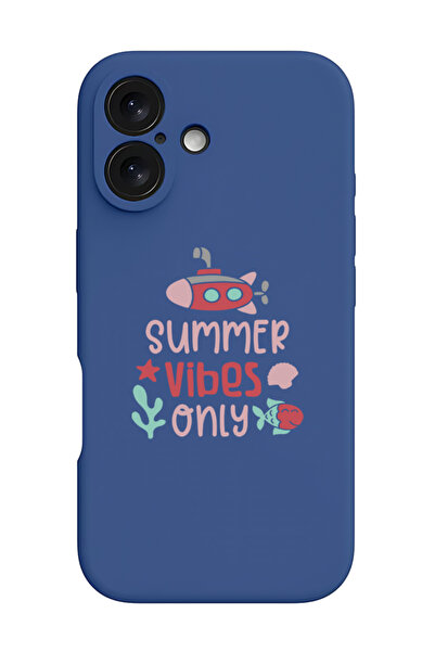 Theodor غطاء حماية سيليكون سائل مقاوم للصدمات لجهاز iPhone 16 باللون الأزرق -...