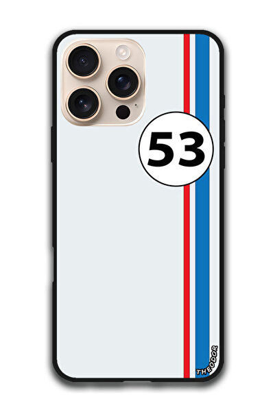 Theodor جراب حماية لجهاز i16 Pro Max (6.9) بوصة بخطوط حمراء وزرقاء 53